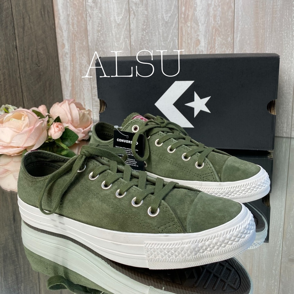 Converse Ctas Suede Herbal Green Low Top W AUTHENT - Picture 2 of 8